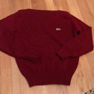 Lacrosse vintage maroon boatneck sweater